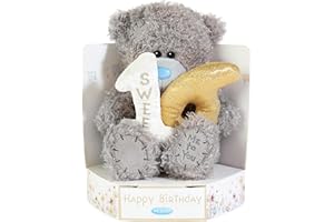 ME TO YOU BEAR Me to You Tatty Teddy 16th Birthday Plush 15cm-High Bear On Luxury Gift Plinth - Official Collection, Grey