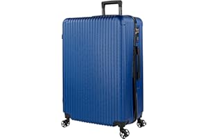 ITACA - Maletas Grandes De Viaje Rígidas Ligeras con 4 Doble Rueda 360° Maleta Grande 23 Kilos Alta Resistencia Maleta XL Duradera, Azul