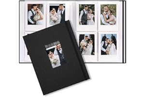 Vienrose Album Photo Polaroid Mini Noir 1 Pack - 208 Poches 5,4x8,6 cm Compatible Fujifilm Instax Mini 7s/8+/25/50s/90, Polaroid Snap, Instax Mini 12 Recharge