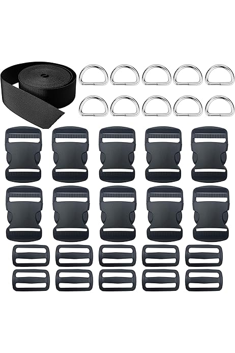 Set Di 90 Fibbie Regolabili In Plastica Per Zaini, Bracciali E Cinghie - 15 Colori Vivaci - Ideale Per Fai Da Te E Riparazioni - Foto 11