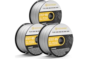 H HZXVOGEN HZXVOGEN 1KG 0.8MM E71T-GS Flux Cored Wires Welding Wire for MIG Welder Welding Wires 3PCS