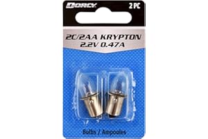 Dorcy 41-1662 2C/2AA - 2.2V 0.47A Bayonet Base Krypton Replacement Bulb, 2-Pack
