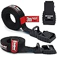 MAGMA 2 Cambuckle Straps | Load Strap Bike, Rack, Surf Board, Moto, Car, Kayak and Carriers | Adjustable, Heavy-Duty Belt Cords Strapping Tools, Cargo Automotive | Fastening Tie Buckles | Black 3m