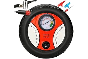 ‎RETOO Retoo Compressor Air Compressor 12 V for Car Portable Electric Air Pump 260 PSI 60 W Tyre Pump for Bicycle Motorcycle Caravan Ball Air Cushion 17 x 17 x 7 cm