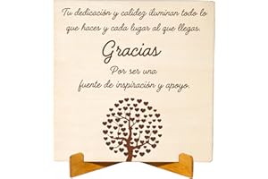 CUBIBOO ART 14x14 CM Tarjeta de Agradecimiento y Regalo Personalizado Mujer con Soporte - Detalles Compañeros de Trabajo y Fin de Curso, Tarjetas Regalo Originales por 10 Euros