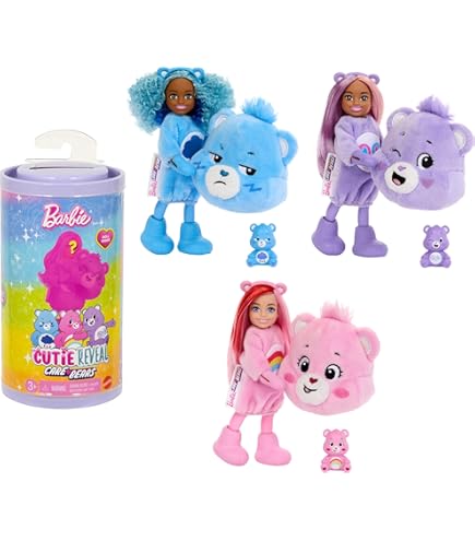 Barbie Cutie Reveal Doll and Accessories with Plush Animal Suit and 10 Surprises Including Color Changing Puppy as Frog in Costume Themed Series HRK24