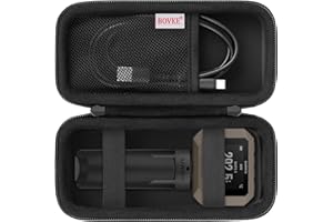 BOVKE Tragetasche Kompatibel mit Garmin Xero C1 Pro Kompaktchronograph für Fernaufnahmen, Garmin Xero C1 Pro Reisetasche mit zusätzlichem Platz für Ladekabel, Power Bank, Schwarz+Schwarz