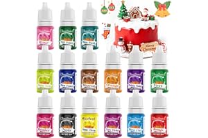 KICOFOOD Colorant Alimentaire Gel - 15 Couleurs Colorant Bougie Alimentaires De Qualité, Concentré Nourriture Dye, pour Décoration de Gâteaux, Cuisson, Tartes, Macarons, Glaçage, Donuts - 6ml