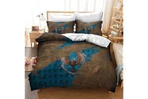LKFFHAVD - Set di biancheria da letto a tema Harry Potter con stemma di Hogwarts, copripiumino con federe, in 100% microfibra con stampa 3D, adatto per ragazzi e ragazze (220 x 260 cm, motivo n°12)