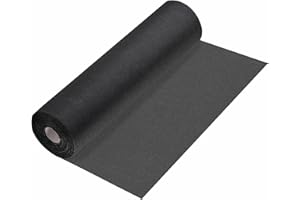 100%Mosel Bieżnik na stół z włókniny w kolorze czarnym (30 cm x 25 m), dekoracyjny bieżnik na stół, elegancka dekoracja stołu urodzinowego i weselnego