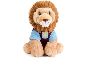 THE GIFT SCHOLARS Aston Villa Lion Plush Toy Official Licenced 24cm High Football Club Soft Cuddly Gift for AVFC Supporters