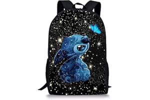 TEMOLIE Plecak dziecięcy szkolna torba na ramię torba studencka ścieg nadruk 3D kreskówka duża pojemność nastolatek podróż dla chłopców dziewcząt