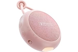 ‎SWEETY FOX Sweety Fox White Noise Machine Baby - Rosa - Einschlafhilfe Babys, Wiegenlied Baby, Nachtlicht und Weißes Rauschen Baby, 15 Klänge, USB Aufladbar