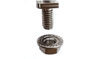 GAO Flora 20 Greenhouse Screws / Hammer Head Screws with Flange Nut M6 x 12 Stainless Steel