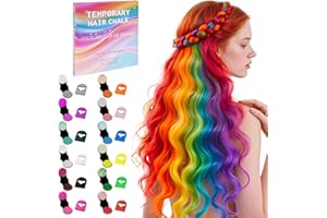 BUTBU 12 Piezas Tizas para El Pelo, 12 Colores Tizas Temporales para El Pelo, Tinte Pelo Lavable para El Pelo Niña, Tizas de Colores para El Pelo, para Halloween, Navidad, Fiesta de Cumpleaños