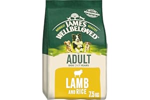 James Wellbeloved Complete Dry Adult Dog Food Lamb and Rice, 7.5 kg