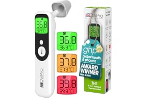 OxiPro TH1 Thermometer - Health & Pharma Award Winner 2026 - In-Ear, Forehead, Non-Touch & Baby Modes - Infrared Thermometer 
