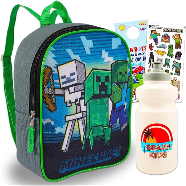 Minecraft Mini Backpack for Adults - Bundle with Creeper 12  display picture 1