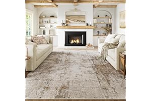 HUGEAR Tappeto Salotto Moderno Marrone Grigio Tappeti 240x300cm Lavabile in Lavatrice Antiscivolo Astratto Naturale Grande Carpet Cameretta Scendiletto Camera da Letto Ufficio Pelo Corto
