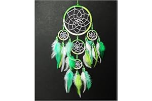 BALI UNBRANDED DREAM CATCHER LIME GREEN silver web DREAMCATCHER boys girls gift