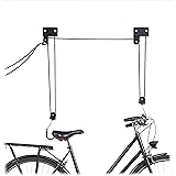 Relaxdays - Elevador de Techo para Bicicleta con Gancho y Freno de Cuerda, Cuerda, Kayak, Elevador de Bicicleta, Talla única