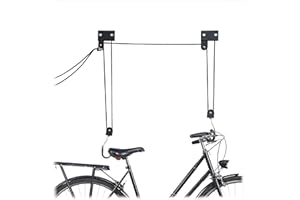 Relaxdays Élévateur de vélo avec crochet et frein à corde, kayak, élévateur de vélo, taille unique