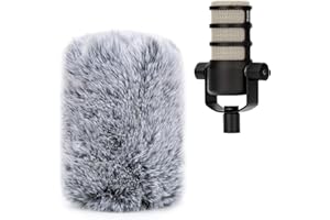 PodMic Bonnette Micro Anti Vent, Mousse Micro en Fourrure Anti Pop Professionel Filtre Anti-Pop en Fourrure Compatible avec Microphone Rode PodMic PodMicUSB par YOUSHARES