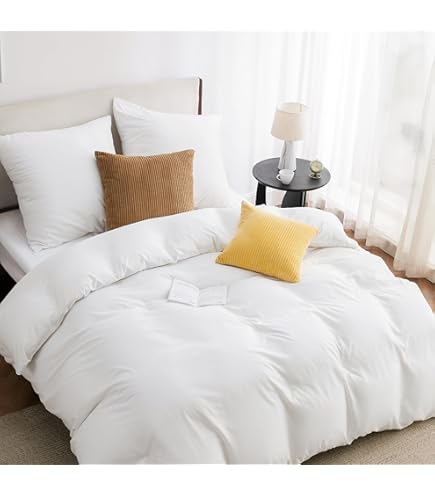 BEDSURE Beddengoed 220 x 240 cm, 3-delig, 1 dekbedovertrek 220 x 240 cm, 2 kussenslopen 80 x 80 cm, Oeko-Tex beddengoedset, polyester microvezel met ritssluiting, leiblauw