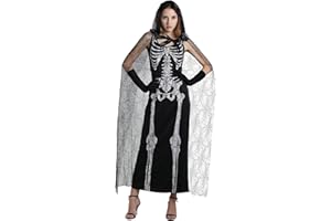 EraSpooky Scheletro Ragnatela Donna Halloween Costume