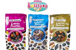 ‎STALLS LOLLYPOP 1,2 kg Van Slooten Lakritz 3er Pack - 3 Sorten Van Slooten Lakritz - 1x Lakritz Festival - 1x Lakritz Favoriten - 1x Lakritz Fusion