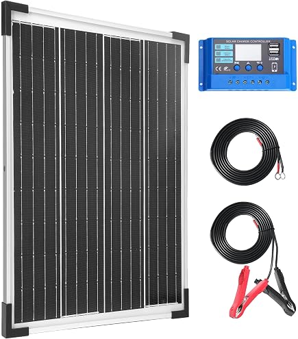 Kit Panneau Solaire Flexible 50W – Chargeur Batterie 12V Avec Ports USB, Pour Voiture, Camping-car, Bateau
