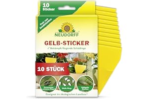 Neudorff Gelbsticker gegen kleine Fliegende Schädlinge wie Trauermücken, insektizid frei, geruchlos, 10 Stück (1er Pack)