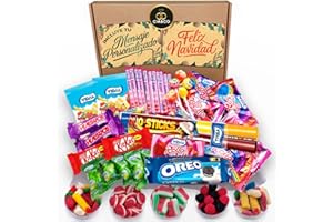 CIA&CO Dolci Candy Confezione regalo incartata con +45pz di Mix di Caramelle e 500g di Gummies senza glutine. Include biglietto con messaggio personalizzato e Kit Kat, Mars, Huesitos