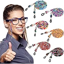 Hifot Brilketting voor dames, koord, bril met sieraden, haten, bril voor zonnebril, leesbril