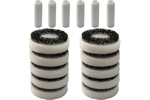 beaufan Lot de 6 filtres en mousse et à charbon - Compatible avec tous les aquariums Biorb - Contient 10 filtres à charbon - 10 filtres en mousse - Pierre à air