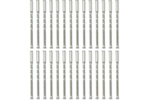 ESINO 30 Pieces Door Handle Screws, Nickel Plated Screw, M3 Screws Connecting Bolts and Sleeve for Fixing Door Handles, Escutcheons, Cabinet Drawers