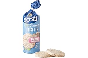 Riso Scotti - Risette Basmati e Riso Rosso - Gallette di Riso Basmati, Rosso e Nero Senza Glutine Bio, Alimento Biologico per la Colazione - 120 gr