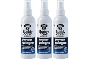 Buddycare Hunde-Cologne – Pawvage – 200 ml x 3 – unverwechselbares und inspiriertes Parfüm für Hunde – erfrischt zwischen den Wäschen des Hundes