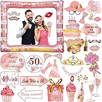 Larfraecy 8 occhiali per 60° compleanno, rosa, accessori per cabina