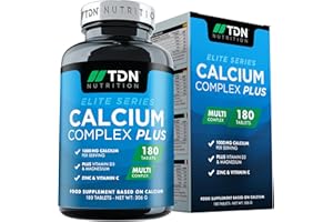 TDN 3 Months Supply - Calcium and Vitamin D - 180 Tablets - High Strength 1000mg Calcium Complex with Vitamin D3, Magnesium, Zinc and Vitamin C - Supports Bones - Osteo Supplement - Packaging May Vary