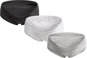Herzmutter Slip de Talle bajo - Vientre Inferior Calzoncillos de Maternidad - Embarazo- Mezcla de algodón - Negro-Beige-Blanco-Gris-Rosa - Conjunto de 1 y 3-5700