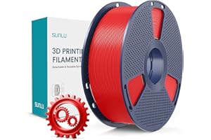 SUNLU PLA+ Filament 1.75mm, Enhanced Durability and High Strength, PLA Plus 3D Printer Filament for 3D FDM Printers, 1kg Spool, pla+ Red