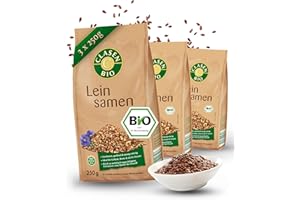 ‎CLASEN BIO CLASEN BIO – Leinsamen geschrotet 3x250g Bundle – Leinsaat-Schrot nussig-würzig & quellend – Flax Seeds ideal für Gebäck, Brote & Müsli – Als Eiweiß- & Eisenquelle, reich an Mangan & Ballaststoffen