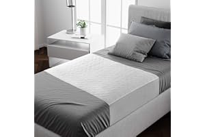 LYNMARK Protector de cama lavable con Tucks – Pack de 2 – Tamaño de cama individual | Mejor protector de colchón Kylie para incontinencia y humectación de la cama | 100% impermeable y absorbencia es de 8