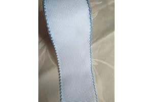 NASTRIFICIO ROSSI SAS Nastro Tela aida punto croce Ortensia (83 mm, azzurro 058)