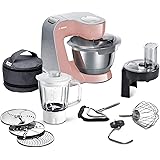 Bosch Küchenmaschine MUM5 CreationLine MUM58NP60, Edelstahl-Schüssel 3,9 L, Glasmixer 0,8 L, Planetenrührwerk, Profi-Knethake