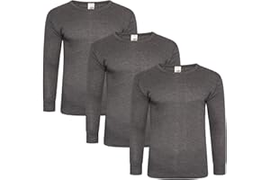 Keanu Mens Thermal Vests T Shirts - Pack of 3 - Winter Warm 0.45 Tog Brushed Underwear Sleeveless Vest Baselayer - Sizes S M L XL 2XL