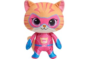 Just Play Disney Junior SuperKitties – Liten plyschleksak Ginny, 17,8 cm stor kattunge, mjukt tyg, barnleksak från 2 år