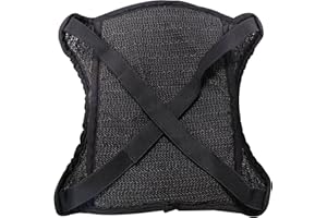 Rhinenet Motorcycle Cool Seat Cover for Sun, Breathable Mesh Motorbike Scooter Airflow Seat Cushion Pad Universal Anti-slip Cool Moped Saddle Protector 15 x 12.6 inches (Black)