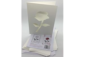 SATTIE Iris Folding Card Pack Rose C5 Size Makes 4 Cards DeeCraft
